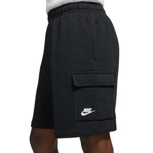 Nike Sportswear Club Men's Fleece Cargo Shorts Black Sizes M, L NWT